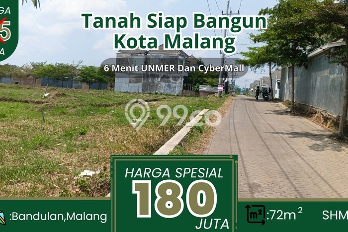 Tanah Area Berkembang Kawasan Bandulan, Luas 72m2m², Dekat ke Fasilitas Umum, Dekat Bandulan, Malang, Malang Tanah Area Berkembang Kawasan Bandulan, Luas 72m2m², Dekat ke Fasilitas Umum, Dekat Bandulan, Malang, Malang