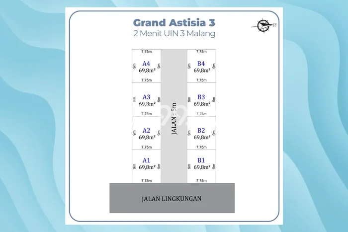Tanah Lokasi Potensial Kawasan Dau, Luas 69m2m², Dekat ke Pusat Kota Tanah Lokasi Potensial Kawasan Dau, Luas 69m2m², Dekat ke Pusat Kota