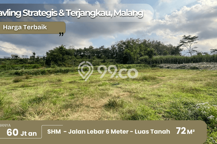 Tanah Kawasan Klojen, Luas 72m2m², Akses Strategis Tanah Kawasan Klojen, Luas 72m2m², Akses Strategis