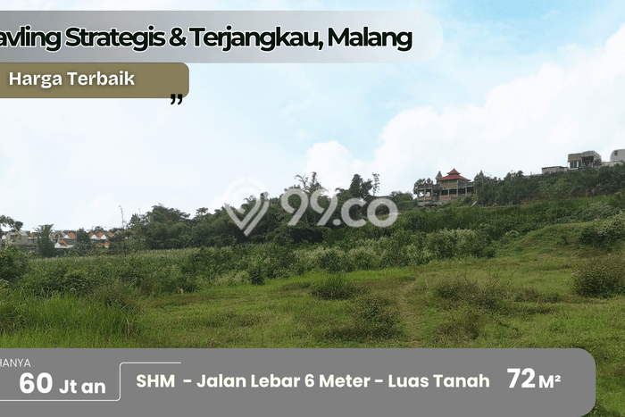 Dijual Tanah Lokasi Strategis di Klojen, Luas 72m2m², Dekat Klojen, Malang, Malang Dijual Tanah Lokasi Strategis di Klojen, Luas 72m2m², Dekat Klojen, Malang, Malang