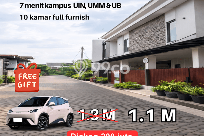 Jual Rumah Eksklusif 10 KT di Merjosari, Malang Jual Rumah Eksklusif 10 KT di Merjosari, Malang