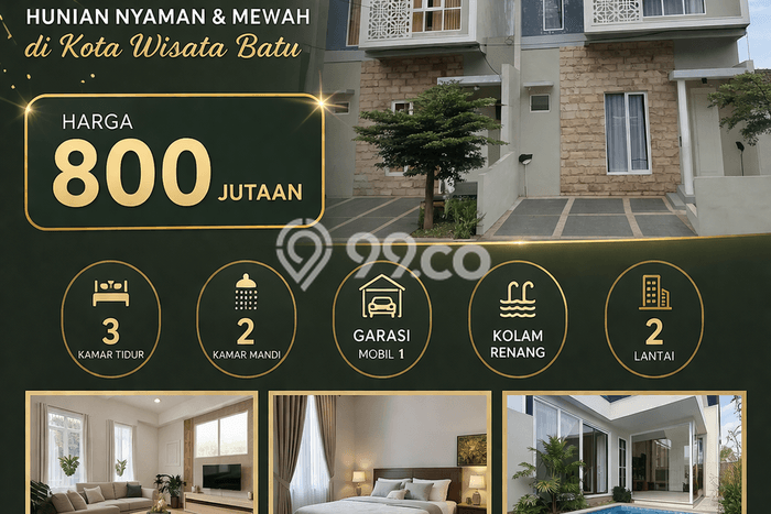 Vila Premium di , Luas 72m2m², Dekat Malang, Malang Vila Premium di , Luas 72m2m², Dekat Malang, Malang