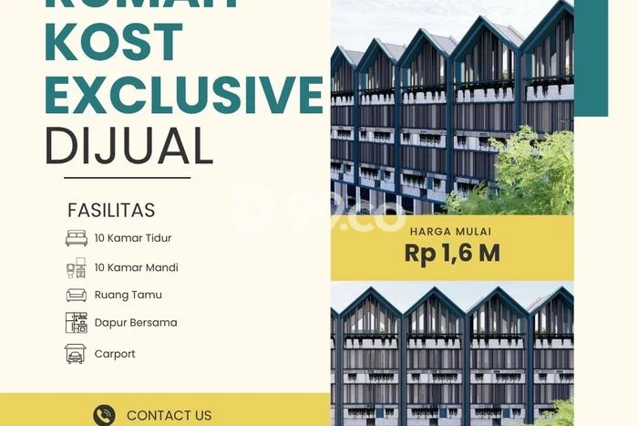 Dijual Segera Kost 10 Kamar, 10 Kamar Mandi di Lowokwaru, Malang, Luas 133m2 Dijual Segera Kost 10 Kamar, 10 Kamar Mandi di Lowokwaru, Malang, Luas 133m2