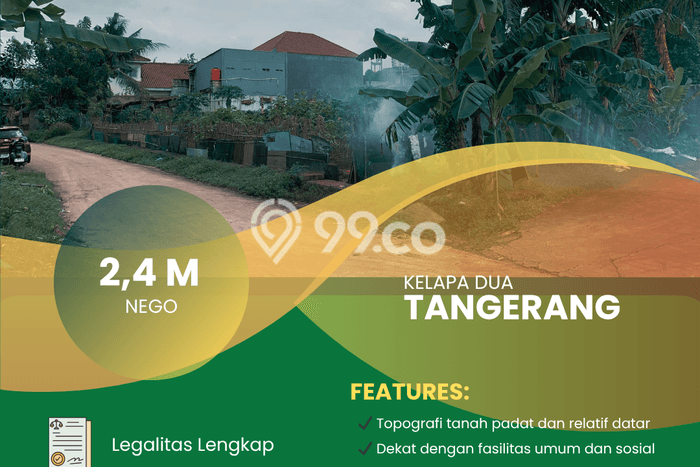 Tanah Kavling di Kelapa Dua Dijual dengan Luas 388m2 Tanah Kavling di Kelapa Dua Dijual dengan Luas 388m2
