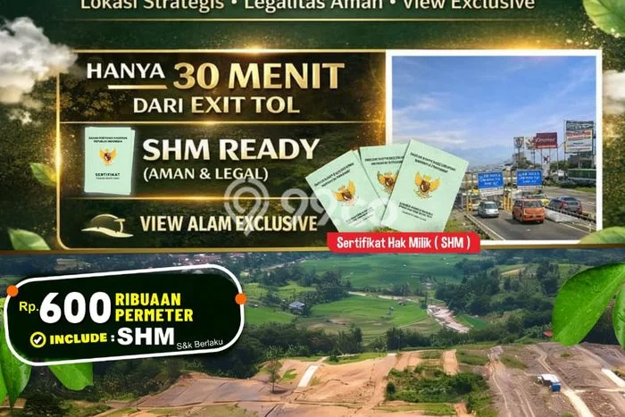 Tanah Dijual Lokasi Sukamakmur, Bogor Luas 100m2 Legalitas Aman Tanah Dijual Lokasi Sukamakmur, Bogor Luas 100m2 Legalitas Aman