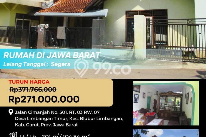 HOT DEAL! Rumah Premium area Garut Kota, Garut, Luas 201m2m² Bangunan 104m2m² HOT DEAL! Rumah Premium area Garut Kota, Garut, Luas 201m2m² Bangunan 104m2m²