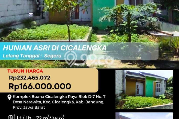 Rumah Kawasan Cicalengka, LT 72m2m², LB 38m2m² Rumah Kawasan Cicalengka, LT 72m2m², LB 38m2m²