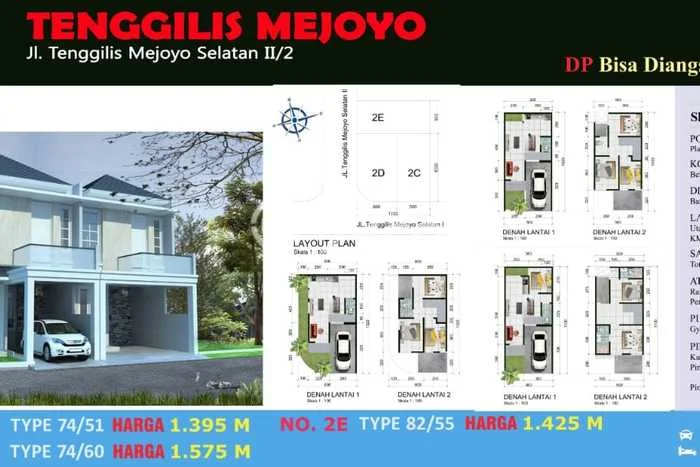 Rumah Strategis Minimalis Lb 74m2 di Tenggilis Mejoyo, Surabaya Rumah Strategis Minimalis Lb 74m2 di Tenggilis Mejoyo, Surabaya