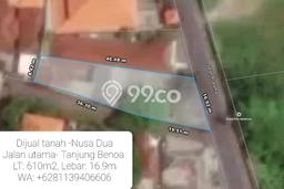 Tanah Kavling Dijual di Nusa Dua, Badung dengan Luas Tanah 610m2 Tanah Kavling Dijual di Nusa Dua, Badung dengan Luas Tanah 610m2