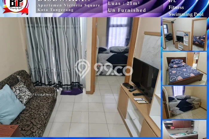 Apartemen Sewa 2 Kamar Murah Siap Huni di Tangerang, Luas 37m2 Apartemen Sewa 2 Kamar Murah Siap Huni di Tangerang, Luas 37m2