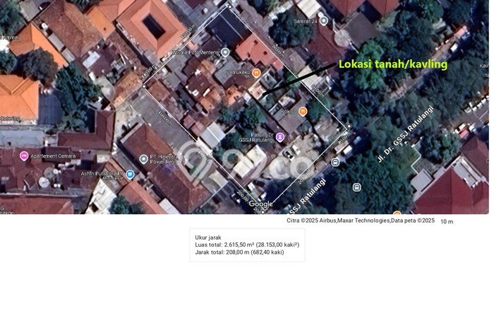 Untuk Dijual Tanah di Menteng Jakarta Pusat Luas 2623m2 - Untuk Dijual Tanah di Menteng Jakarta Pusat Luas 2623m2 -