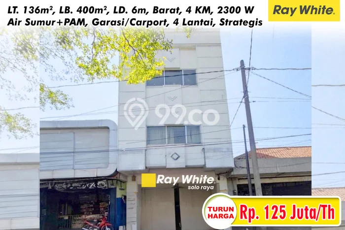 Ruko disewakan di Pasar Kliwon Surakarta dengan luas bangunan 400m2 Ruko disewakan di Pasar Kliwon Surakarta dengan luas bangunan 400m2