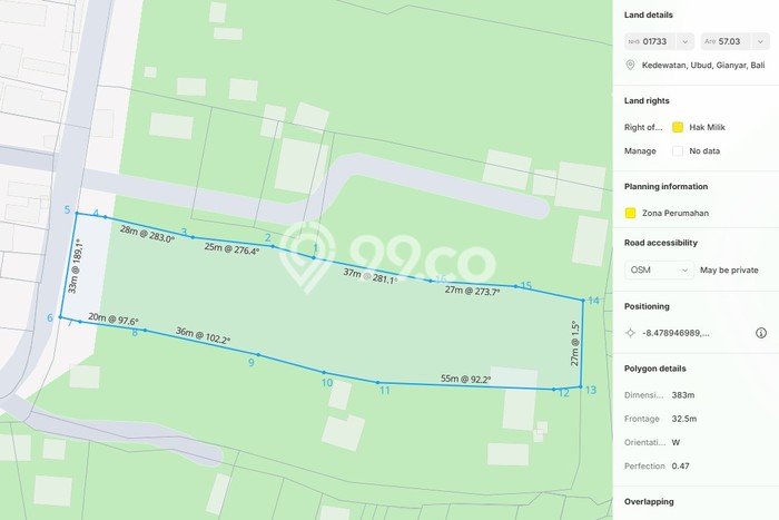 Lahan Disewakan Lokasi Kedewatan Gianyar Luas 5703m2 Lahan Disewakan Lokasi Kedewatan Gianyar Luas 5703m2