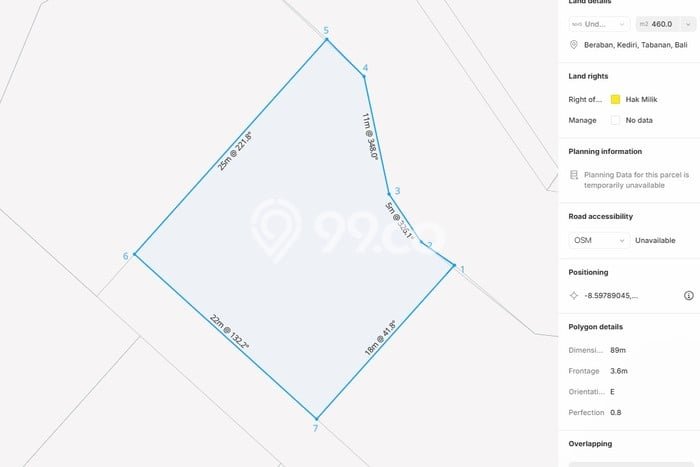 Dijual Tanah di , Luas 460m2m², Dekat Pusat Kota Dijual Tanah di , Luas 460m2m², Dekat Pusat Kota