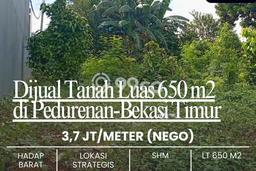 Dijual Tanah Lokasi Pedurenan, Bekasi Seluas 650m2 Dijual Tanah Lokasi Pedurenan, Bekasi Seluas 650m2