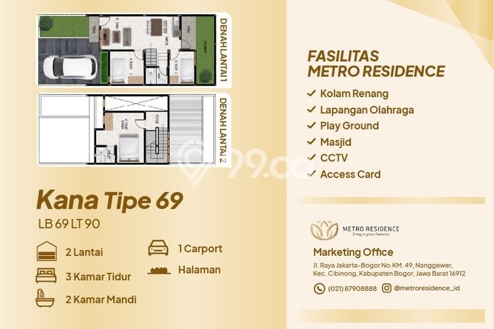 Rumah Modern Minimalis 3 KT Siap Huni di Cibinong Rumah Modern Minimalis 3 KT Siap Huni di Cibinong