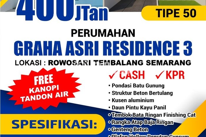 Hunian Nyaman Tembalang, Lingkungan Tenang - 2 KT Hunian Nyaman Tembalang, Lingkungan Tenang - 2 KT