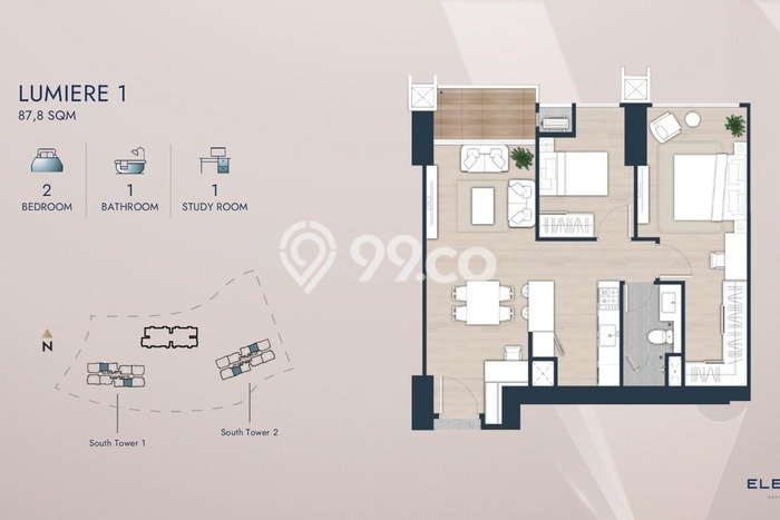 Dijual Apartemen Mewah 2 Bedroom di Tangerang Dekat ke Fasilitas Umum Dijual Apartemen Mewah 2 Bedroom di Tangerang Dekat ke Fasilitas Umum