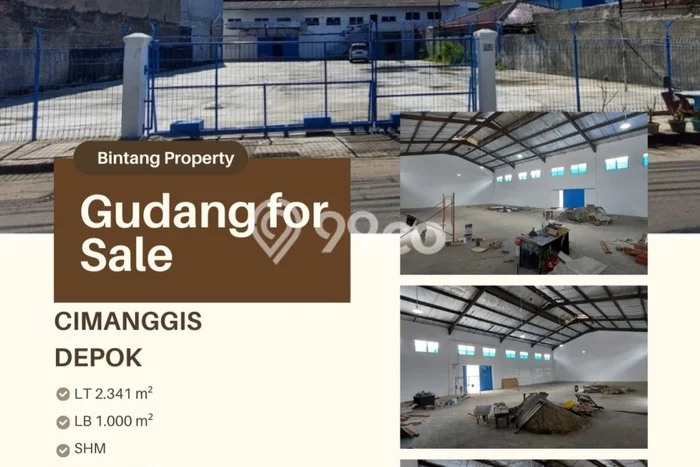 FOR SALE! Gudang di Cimanggis Depok, LT 2341m2, LB 1000m2 FOR SALE! Gudang di Cimanggis Depok, LT 2341m2, LB 1000m2