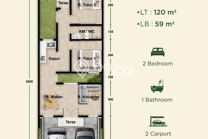 Hunian Cantik Modern Lb 59m2 di Semarang Selatan, Semarang Hunian Cantik Modern Lb 59m2 di Semarang Selatan, Semarang
