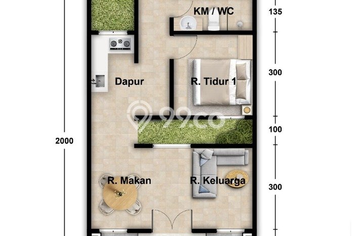 Rumah Modern Minimalis 2 Kamar Bisa Langsung Pindah di Banyumanik Rumah Modern Minimalis 2 Kamar Bisa Langsung Pindah di Banyumanik