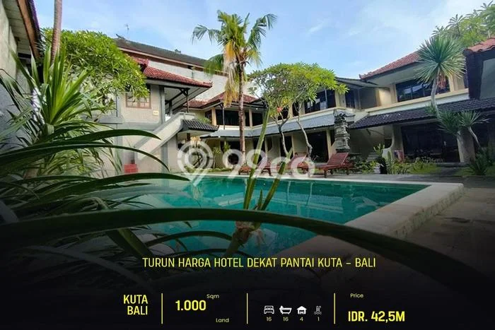 PROSPEK BAGUS! Hotel di Kuta, Luas 600m2m², Tingkat Keramaian Tinggi PROSPEK BAGUS! Hotel di Kuta, Luas 600m2m², Tingkat Keramaian Tinggi