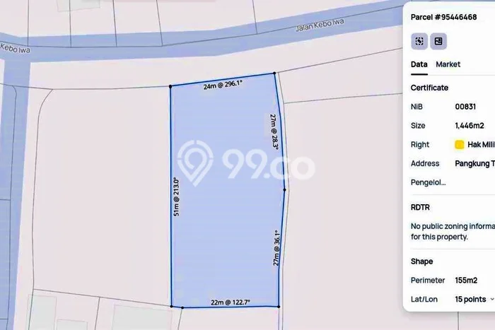 Tanah Dijual Lokasi Kediri, Tabanan Luas 1446m2 Legalitas Aman Tanah Dijual Lokasi Kediri, Tabanan Luas 1446m2 Legalitas Aman