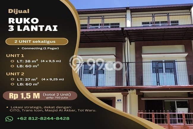 Lokasi Strategis! Dijual Ruko Bisnis di Gayungan, Surabaya Kondisi Baik Lokasi Strategis! Dijual Ruko Bisnis di Gayungan, Surabaya Kondisi Baik