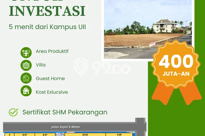 Tanah Dijual Area Strategis di Kaliurang Sleman 136m2 Tanah Dijual Area Strategis di Kaliurang Sleman 136m2