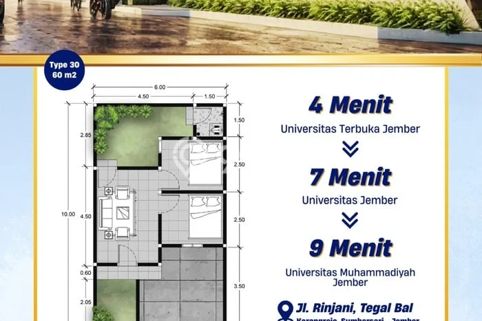 Jual Rumah Murah Meriah Sumbersari Punya 2 KT & LT 60m2 Jual Rumah Murah Meriah Sumbersari Punya 2 KT & LT 60m2