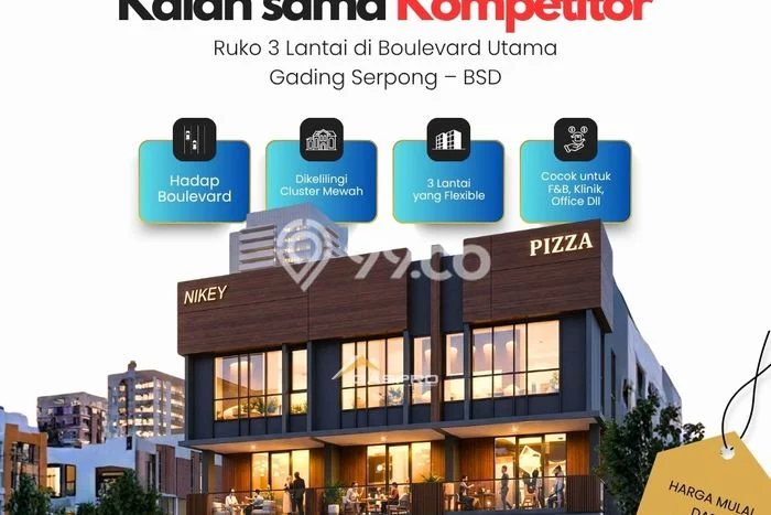 Unit Ruko Dijual di Tangerang LT 58m2 & LB 80m2 Unit Ruko Dijual di Tangerang LT 58m2 & LB 80m2