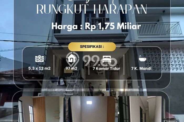 Kost Dijual Lokasi Rungkut, Surabaya, 7 KT, 7 KM, 97m2 Kost Dijual Lokasi Rungkut, Surabaya, 7 KT, 7 KM, 97m2