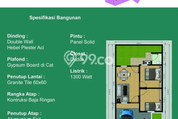 Rumah Modern LB/LT 36m2/72m2 Dijual di Bantar Gebang, Bekasi Rumah Modern LB/LT 36m2/72m2 Dijual di Bantar Gebang, Bekasi