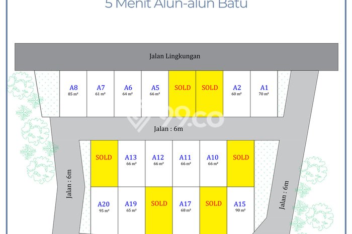 Rumah Modern 3 KT LT 60m2 di Malang Kota Rumah Modern 3 KT LT 60m2 di Malang Kota