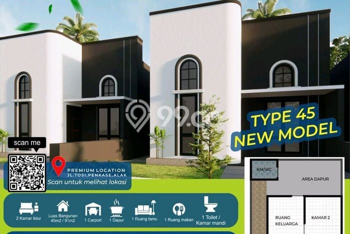 Rumah Sederhana Dijual Lokasi Alak 2 Kamar dengan Luas Tanah 91m2 Rumah Sederhana Dijual Lokasi Alak 2 Kamar dengan Luas Tanah 91m2