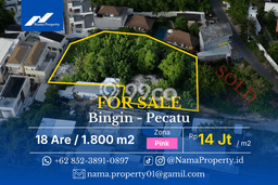 Dijual Tanah di Badung, Luas 1800m2 SHM Dijual Tanah di Badung, Luas 1800m2 SHM