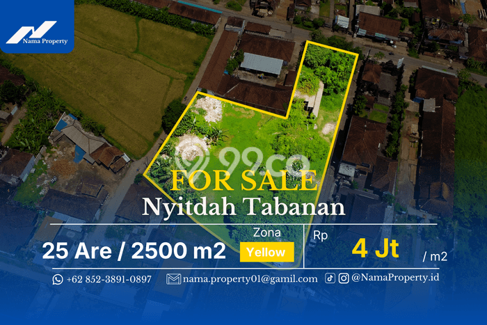 Lahan Dijual Lokasi Strategis di Tabanan dengan Luas 2500m2 Lahan Dijual Lokasi Strategis di Tabanan dengan Luas 2500m2