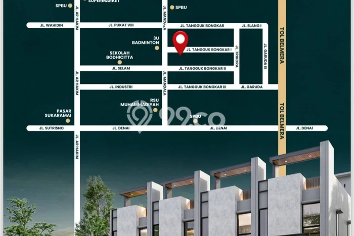 Rumah Strategis Modern Lb 234m2 di Medan Denai, Medan Rumah Strategis Modern Lb 234m2 di Medan Denai, Medan
