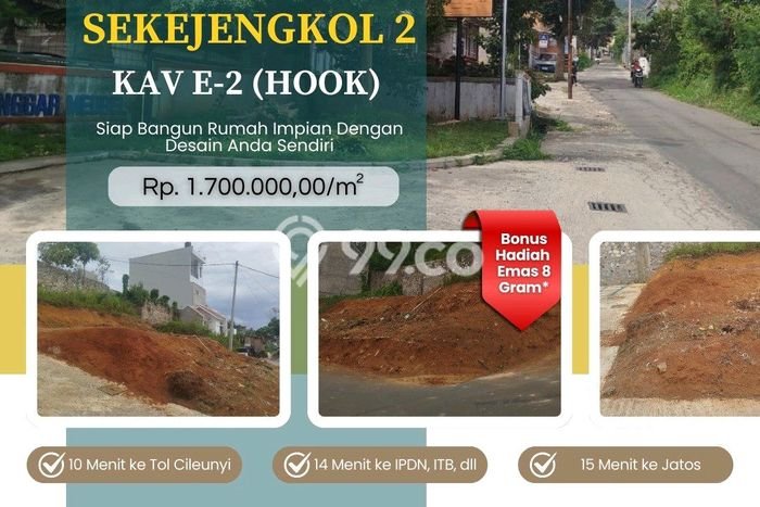 Tanah Dijual Lokasi Cileunyi, Bandung Luas 90m2 Legalitas Aman Tanah Dijual Lokasi Cileunyi, Bandung Luas 90m2 Legalitas Aman