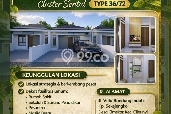Rumah Minimalis Dijual Lokasi Cileunyi 2 Kamar dengan Luas Tanah 72m2 Rumah Minimalis Dijual Lokasi Cileunyi 2 Kamar dengan Luas Tanah 72m2