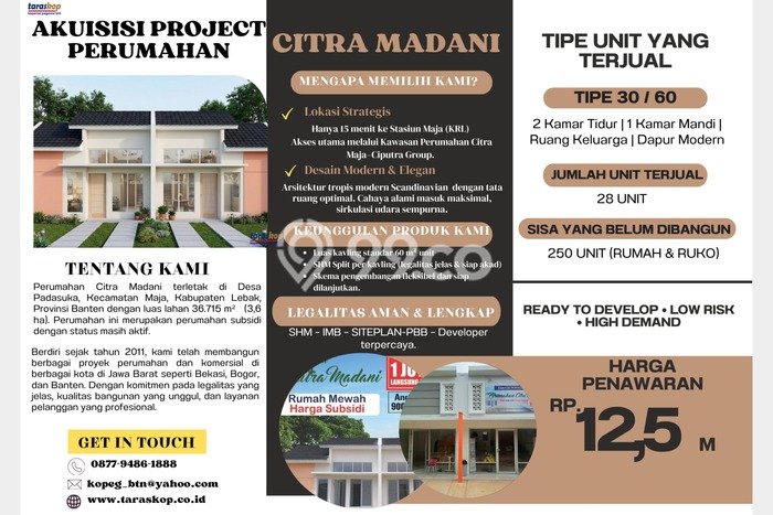 Jarang Ada! Tanah di Maja Punya Luas 3.6715e+08m2 SHM Jarang Ada! Tanah di Maja Punya Luas 3.6715e+08m2 SHM