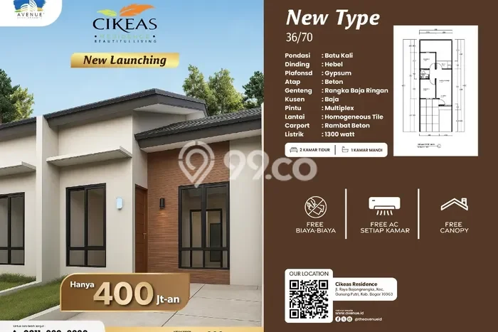 Hunian Strategis 2 KT LB 36m2 Kondisi Bagus di Cibubur Hunian Strategis 2 KT LB 36m2 Kondisi Bagus di Cibubur