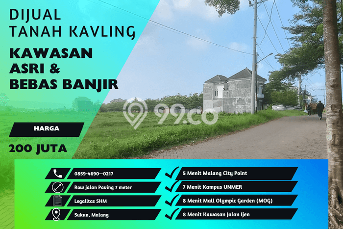 Kavling Tanah di Sukun Dijual Luas 80m2 Legalitas SHM Kavling Tanah di Sukun Dijual Luas 80m2 Legalitas SHM