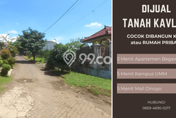 Dijual Tanah di Malang, Luas 168m2 SHM Dijual Tanah di Malang, Luas 168m2 SHM