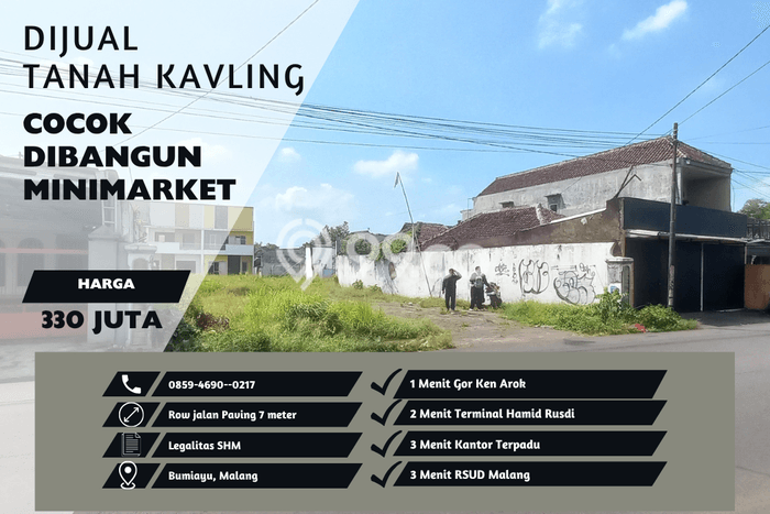 Untuk Dijual Tanah 60m2 di Bumiayu, Malang Untuk Dijual Tanah 60m2 di Bumiayu, Malang