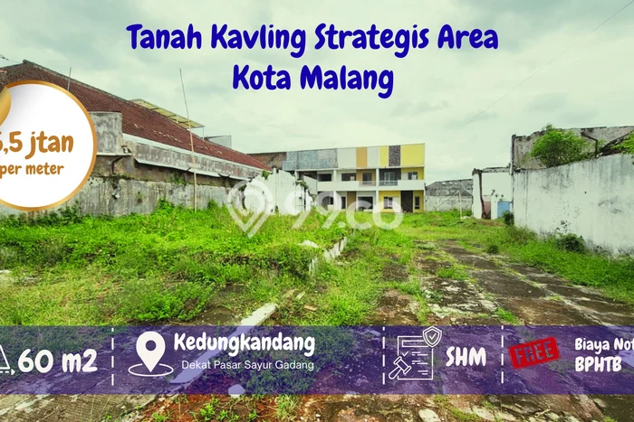 Dijual Tanah 60m2 di Malang Kota, Malang Dijual Tanah 60m2 di Malang Kota, Malang
