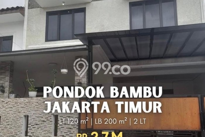 Rumah Elit LB 200m2 Siap Huni Desain Elegan di Pondok Bambu, Jakarta Timur Rumah Elit LB 200m2 Siap Huni Desain Elegan di Pondok Bambu, Jakarta Timur