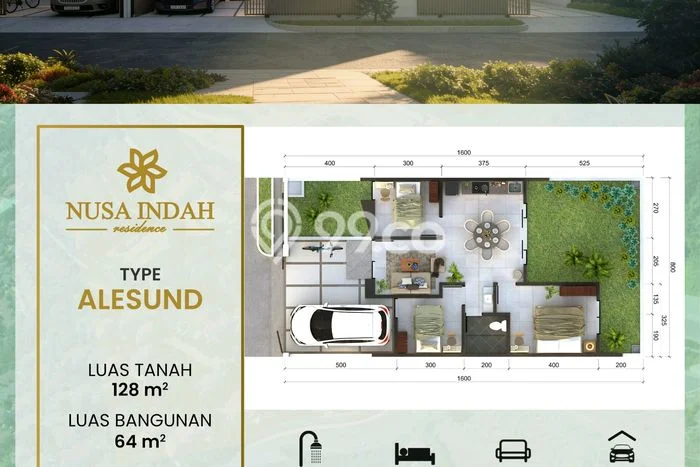 Hunian Cantik Modern Lb 64m2 di Bogor Utara, Bogor Hunian Cantik Modern Lb 64m2 di Bogor Utara, Bogor