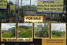Tanah Dijual Area Strategis di Batu Ceper Tangerang 5925m2 Tanah Dijual Area Strategis di Batu Ceper Tangerang 5925m2
