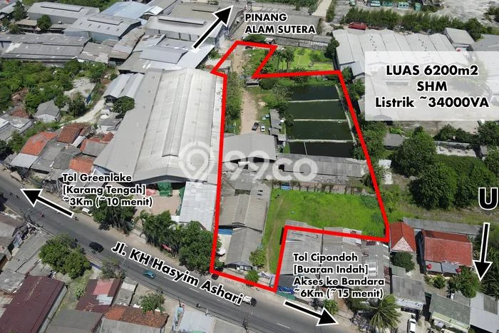 Jarang Ada! Tanah di Cipondoh Punya Luas 6200m2 SHM Jarang Ada! Tanah di Cipondoh Punya Luas 6200m2 SHM